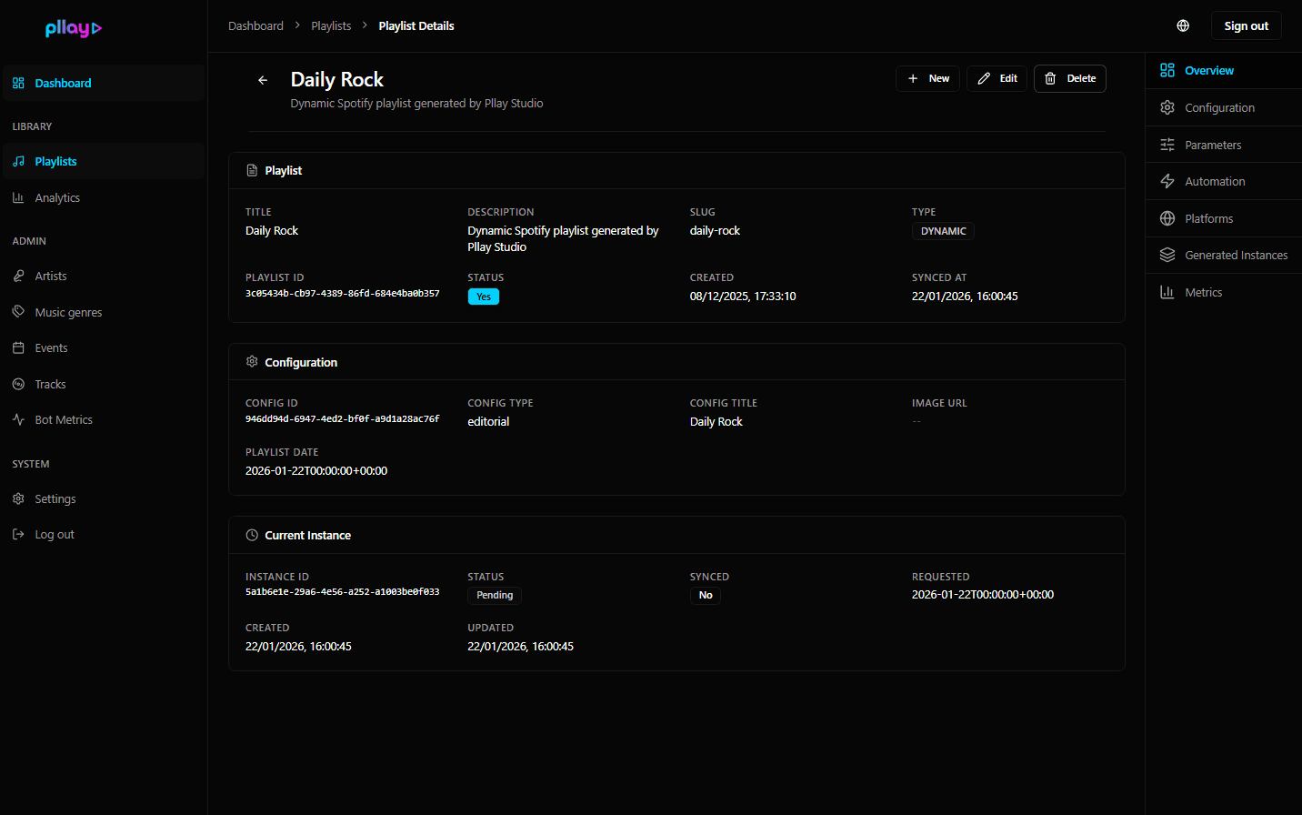 Pllay Studio Dashboard
